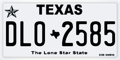 TX license plate DLO2585