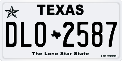 TX license plate DLO2587