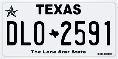 TX license plate DLO2591