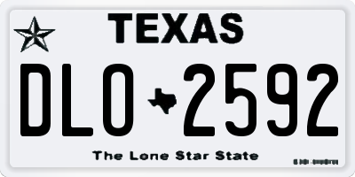 TX license plate DLO2592
