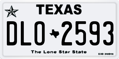 TX license plate DLO2593