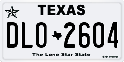 TX license plate DLO2604