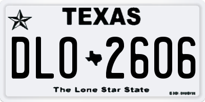 TX license plate DLO2606