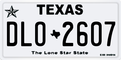 TX license plate DLO2607