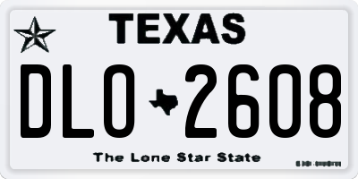 TX license plate DLO2608