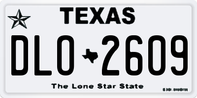 TX license plate DLO2609