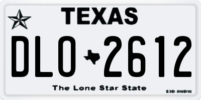 TX license plate DLO2612