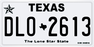 TX license plate DLO2613