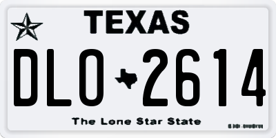 TX license plate DLO2614