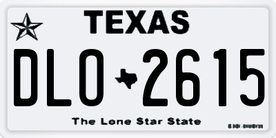 TX license plate DLO2615