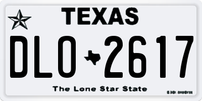 TX license plate DLO2617