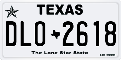 TX license plate DLO2618