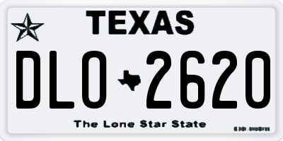 TX license plate DLO2620