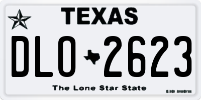 TX license plate DLO2623