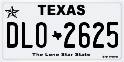 TX license plate DLO2625