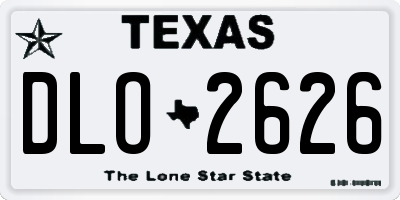 TX license plate DLO2626