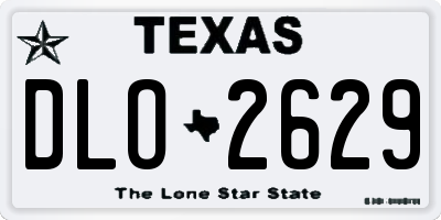 TX license plate DLO2629