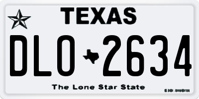 TX license plate DLO2634