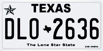 TX license plate DLO2636
