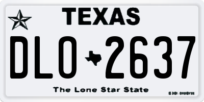 TX license plate DLO2637