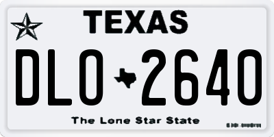 TX license plate DLO2640