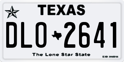 TX license plate DLO2641