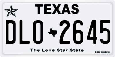 TX license plate DLO2645