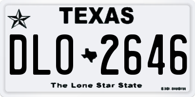 TX license plate DLO2646