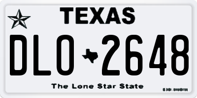 TX license plate DLO2648