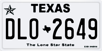 TX license plate DLO2649