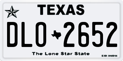 TX license plate DLO2652