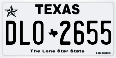 TX license plate DLO2655