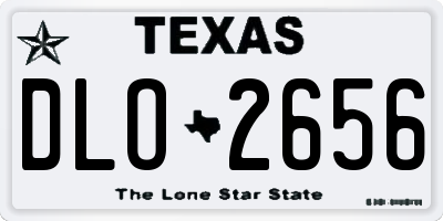 TX license plate DLO2656