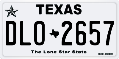 TX license plate DLO2657