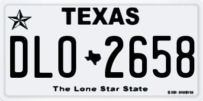 TX license plate DLO2658