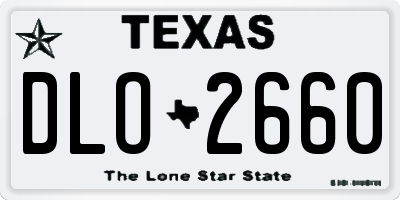 TX license plate DLO2660