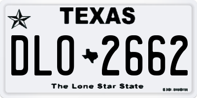 TX license plate DLO2662