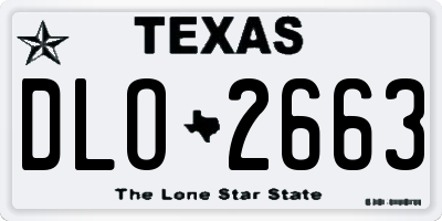 TX license plate DLO2663