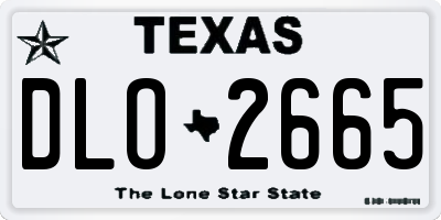 TX license plate DLO2665