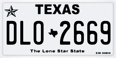TX license plate DLO2669