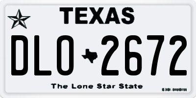 TX license plate DLO2672
