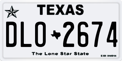 TX license plate DLO2674