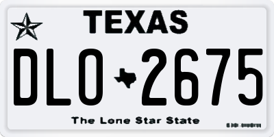 TX license plate DLO2675