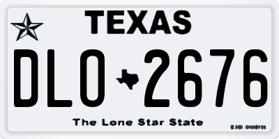 TX license plate DLO2676