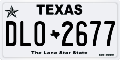 TX license plate DLO2677