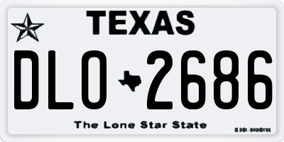 TX license plate DLO2686