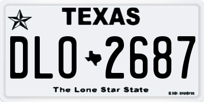 TX license plate DLO2687