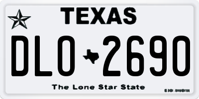 TX license plate DLO2690