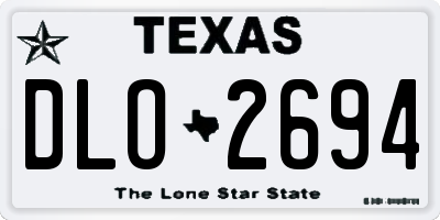 TX license plate DLO2694