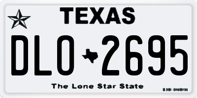 TX license plate DLO2695
